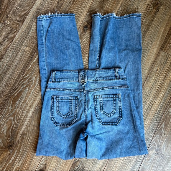 Vintage LEI Jeans Juniors 7 Wide Leg Mid-Rise Y2K - Picture 1 of 8
